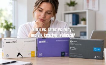 Nitril, latex és vinyl eldobható kesztyűk összehasonlítása különböző felhasználási területekhez