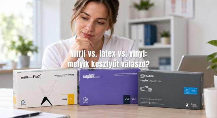 Nitril, latex és vinyl eldobható kesztyűk összehasonlítása különböző felhasználási területekhez